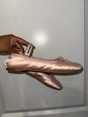 Miu Miu satin ballerinas